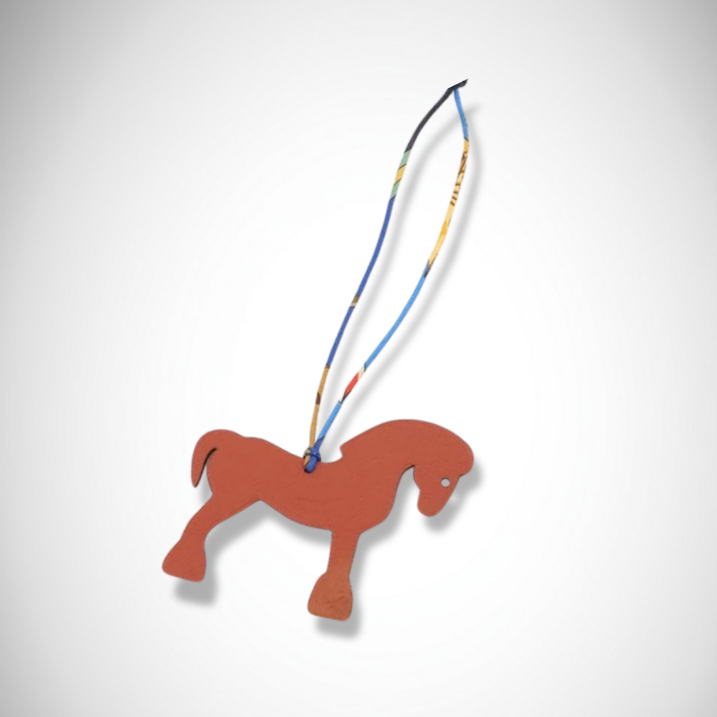 Hermès Petit H Hermine Cacao / Cuivre Trillo Bag Charm alternate view