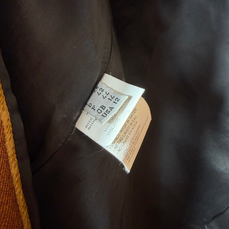 Versace Vintage Classic V2 Bronze Orange Twill Cappotto Coat thumbnail