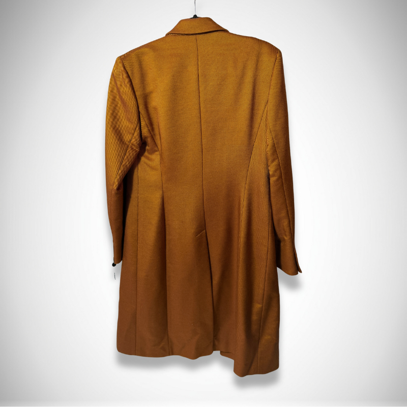 Versace Vintage Classic V2 Bronze Orange Twill Cappotto Coat thumbnail