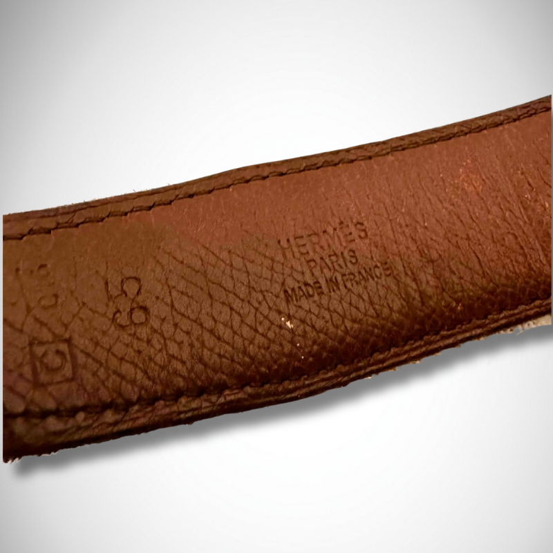 Hermès Vintage H-Buckle Reversible Leather Belt thumbnail