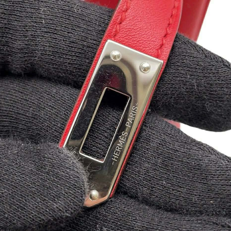 Hermès Birkin Retourne Rouge de Cœur Swift Leather Palladium Hardware thumbnail