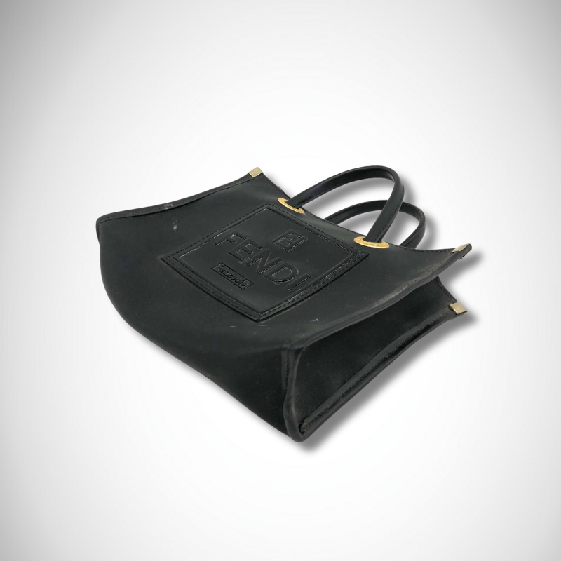 Fendi Fazzuolo logo vinyl patent leather mini tote bag thumbnail