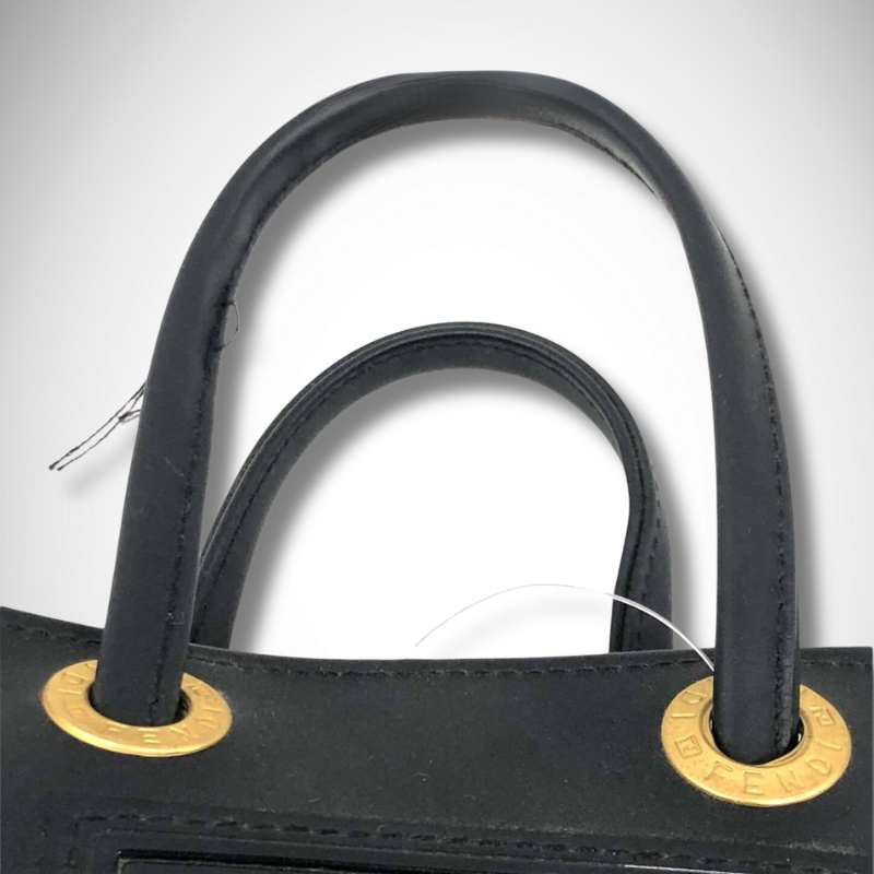 Fendi Fazzuolo logo vinyl patent leather mini tote bag thumbnail