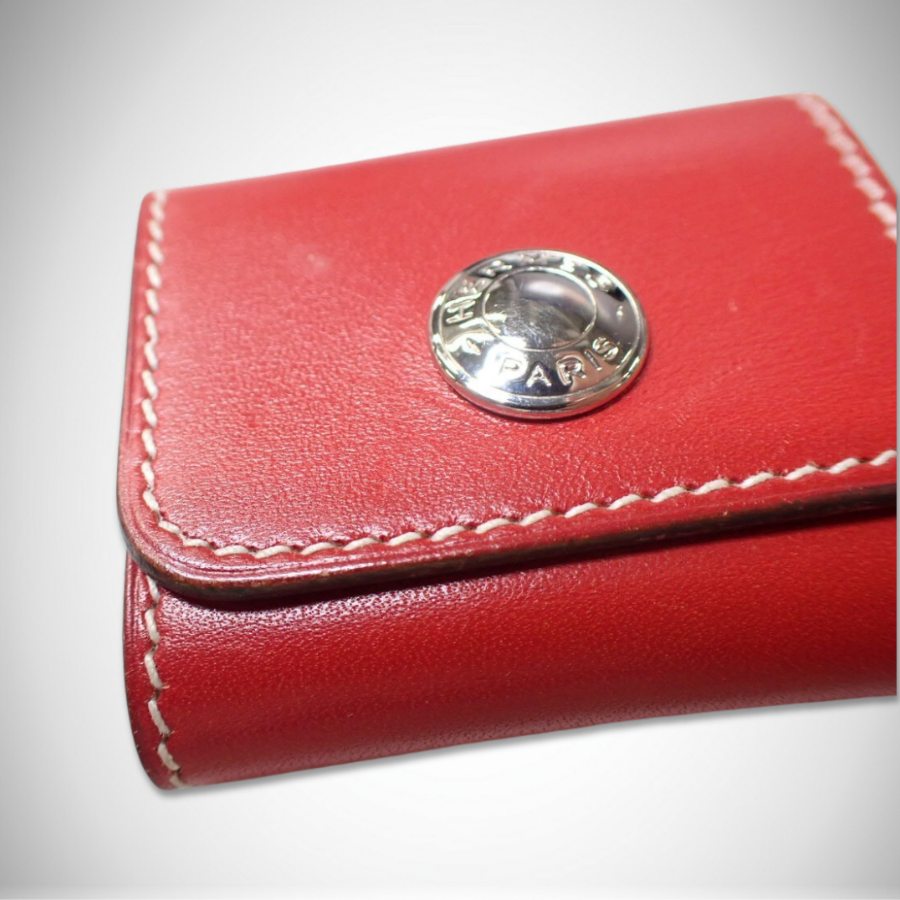 Hermès Rare Alasif (Arajif) Mini Post-it Case in Vermillion Red thumbnail