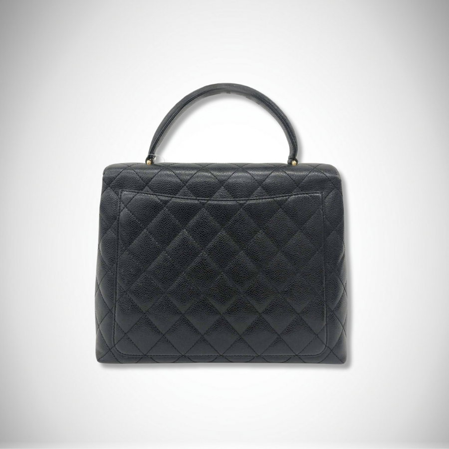 Chanel Vintage Caviar Kelly Top Handle Flap Bag alternate view
