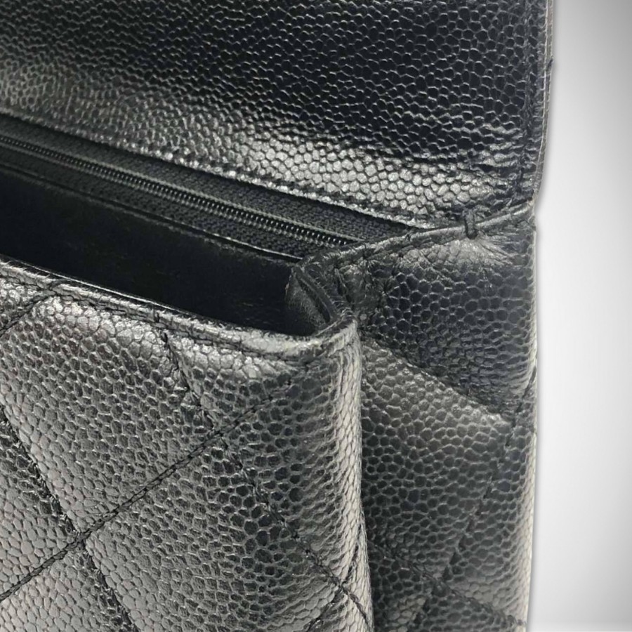 Chanel Vintage Caviar Kelly Top Handle Flap Bag thumbnail