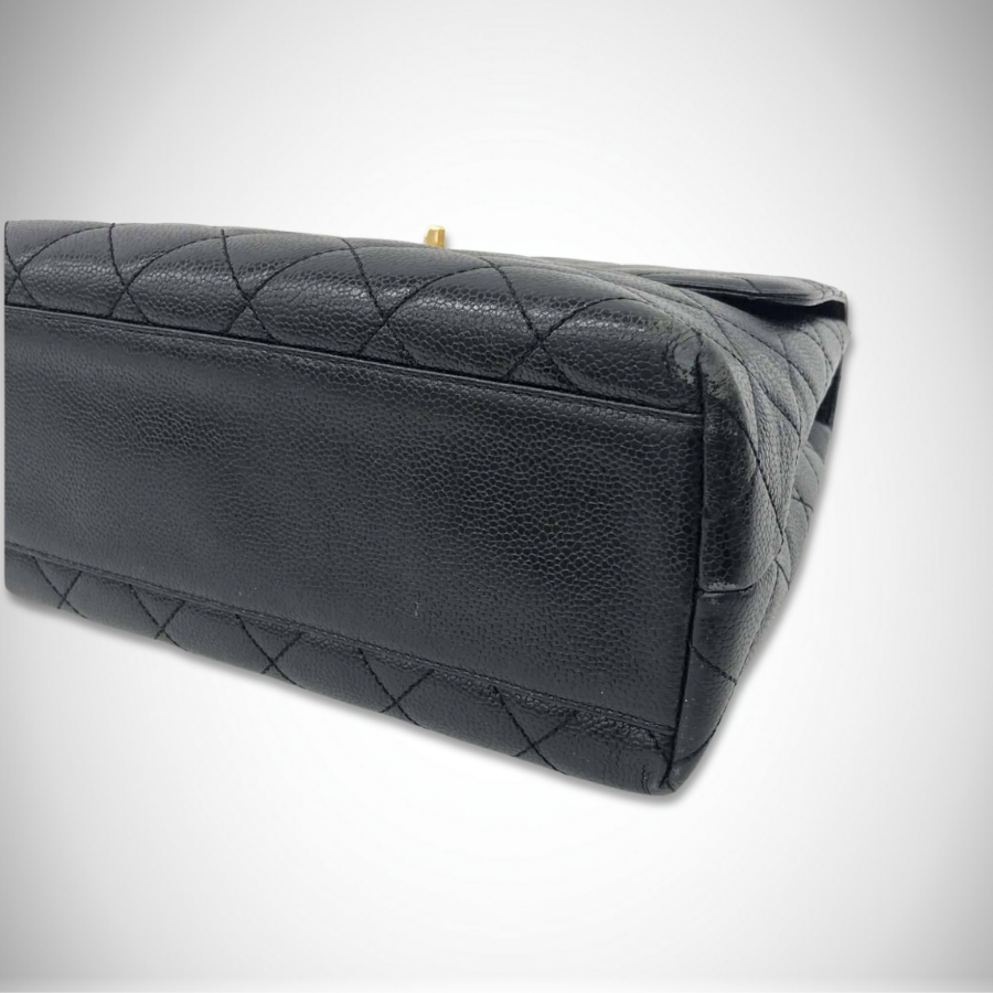 Chanel Vintage Caviar Kelly Top Handle Flap Bag thumbnail