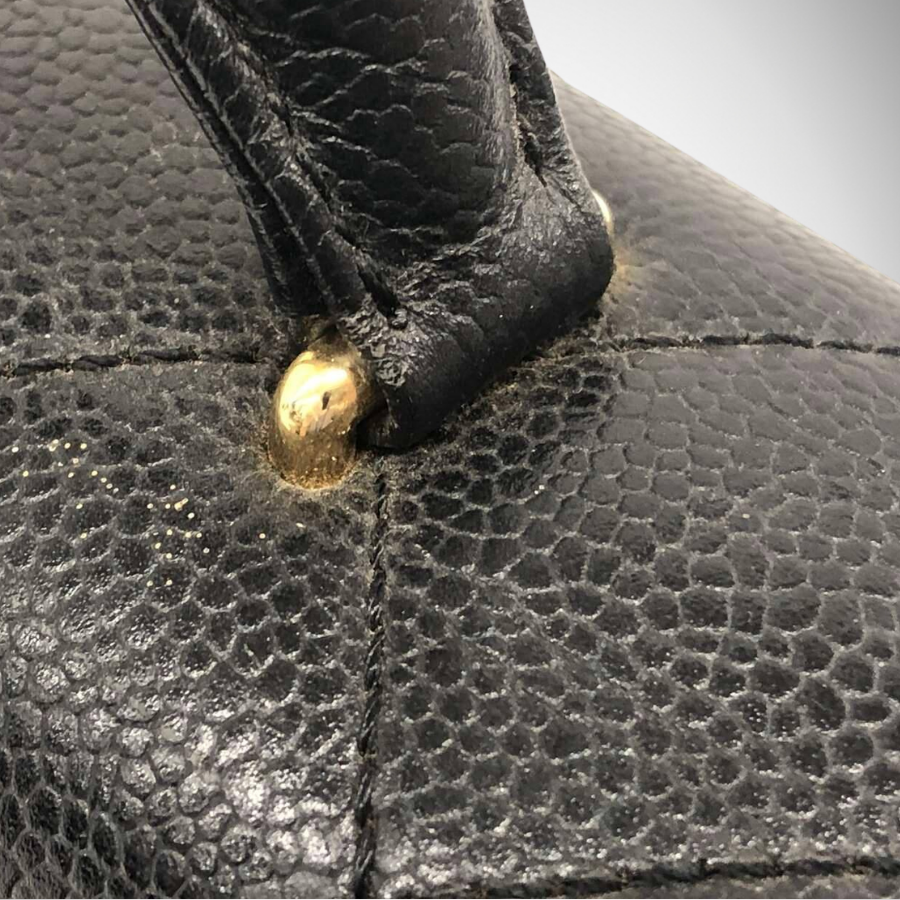 Chanel Vintage Caviar Kelly Top Handle Flap Bag thumbnail