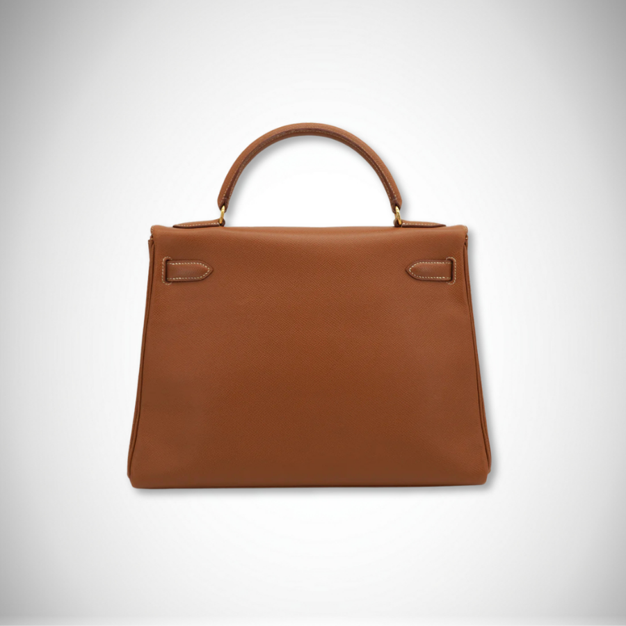 Hermès Vintage Archival Kelly 32 Retourne Gold Square A Gold Hardware thumbnail