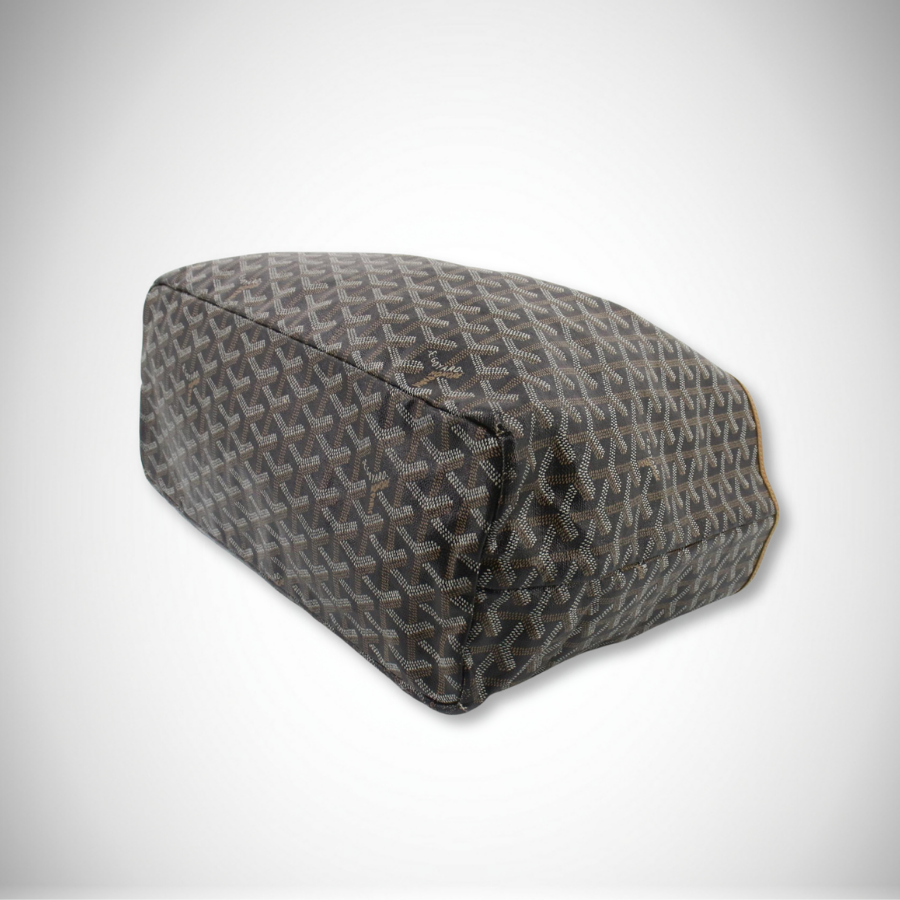 Goyard Rare Saint Louis PM Tote Bag Black/Tan with Pouch thumbnail