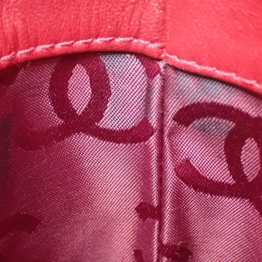 Chanel Vintage Wild Stitch Coco Mark Tote Bag in Red/Burgundy thumbnail