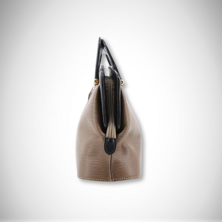 Fendi Vintage FF Logo Textured Leather Handbag thumbnail
