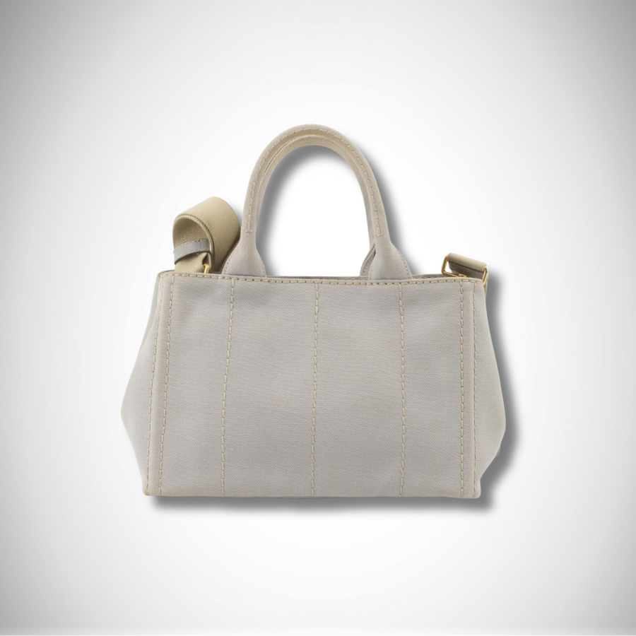 Prada Canapa Logo-Print Tote Bag Small alternate view