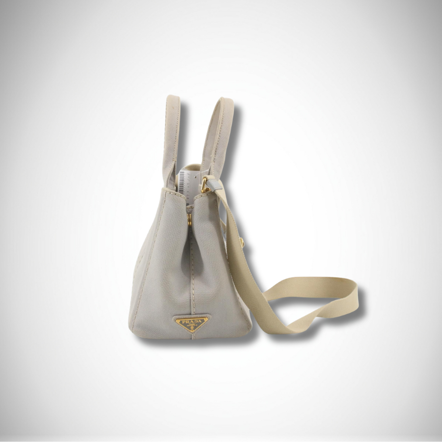 Prada Canapa Logo-Print Tote Bag Small thumbnail