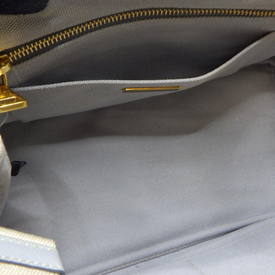 Prada Canapa Logo-Print Tote Bag Small thumbnail