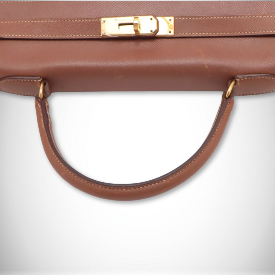 Hermès Vintage Kelly 35 Retourne Gold Handbag Gold Hardware thumbnail