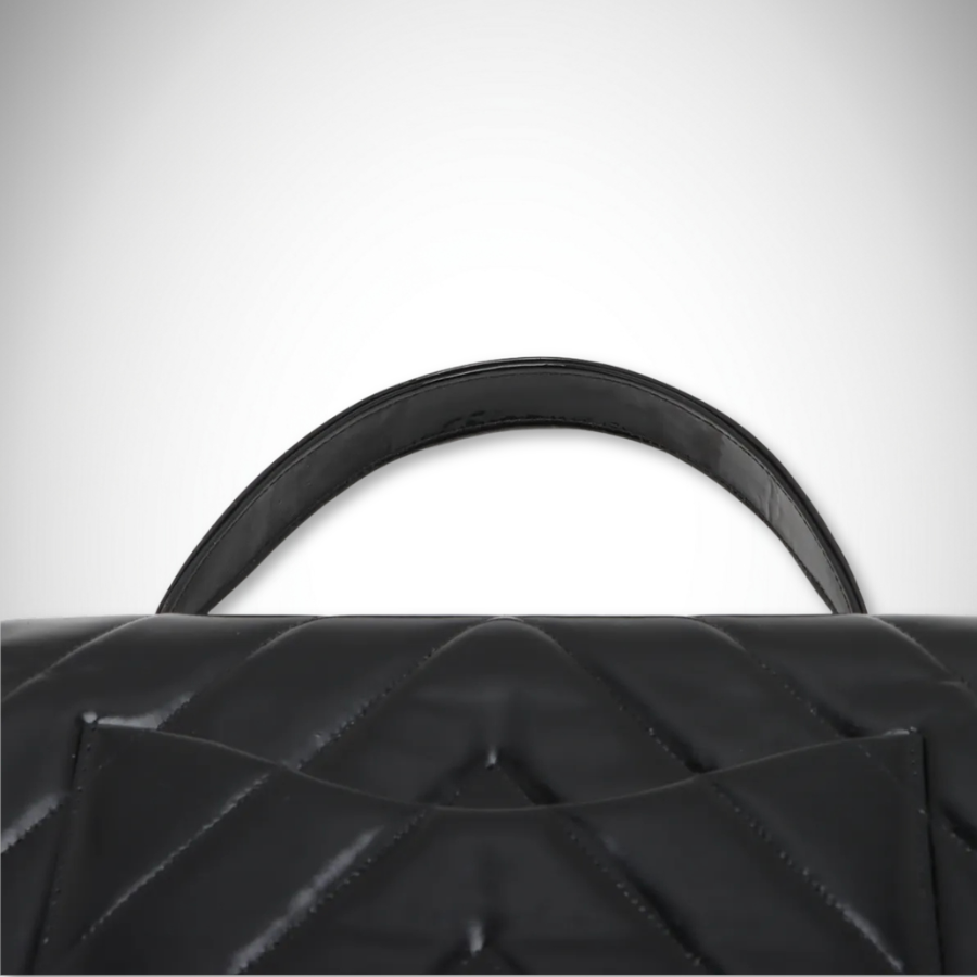 Chanel Rare Vintage Chevron V-Stitch 2-Way Handbag thumbnail
