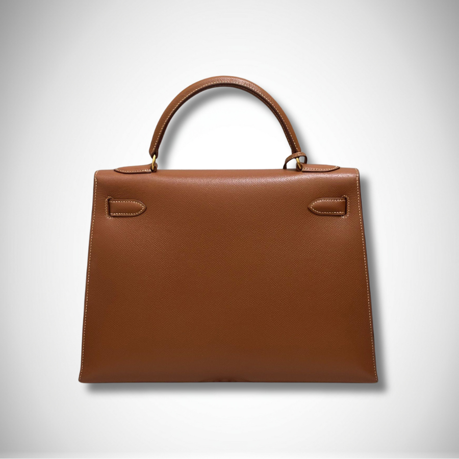Hermès Vintage Kelly 32 in Gold Epsom Leather Gold Hardware ○Z Stamp No Strap thumbnail