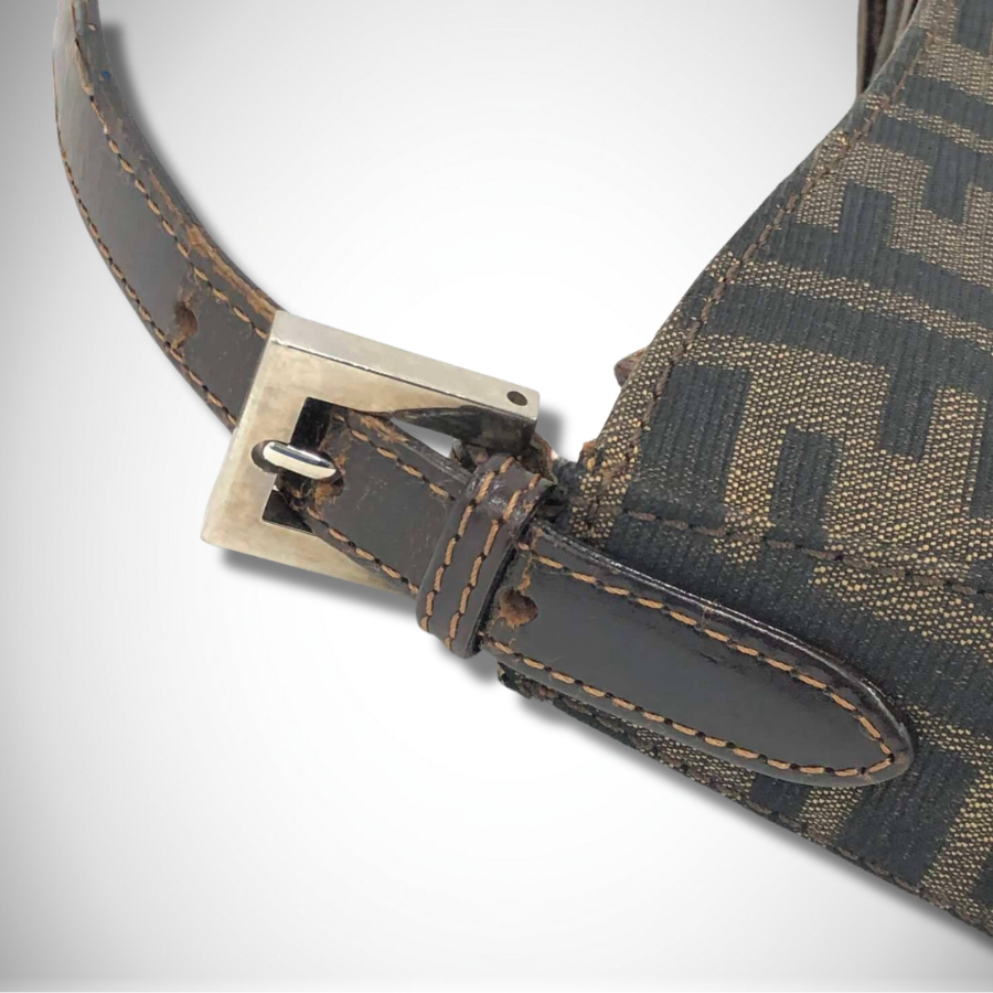 Fendi Vintage Zucca Canvas Baguette Shoulder Bag thumbnail