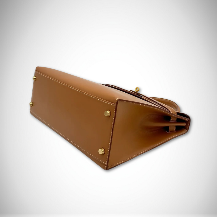 Hermès Kelly 32 Sellier in Natural Veau Chamonix Leather Gold Hardware Circle Z stamp (1996) thumbnail