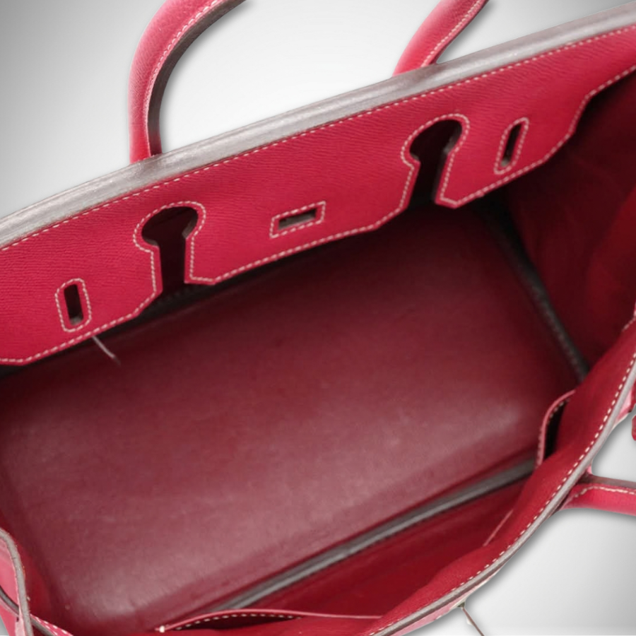 Hermès Candy Birkin 30 Rose Tyrien / Rubis Epsom Palladium Hardware Square O (2011) thumbnail