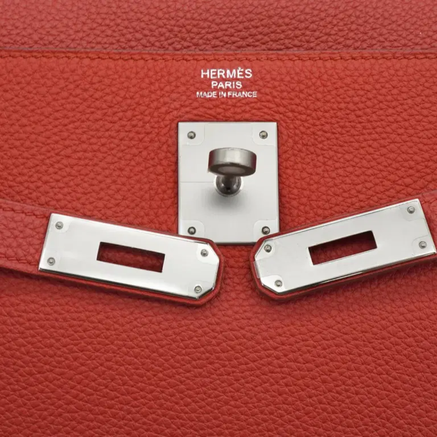Hermès Kelly 32 Retourne Rouge Garance Togo Palladium Hardware Square Q (2013) thumbnail