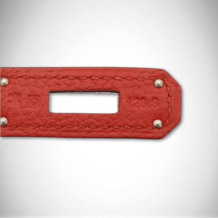 Hermès Kelly 32 Retourne Rouge Garance Togo Palladium Hardware Square Q (2013) thumbnail