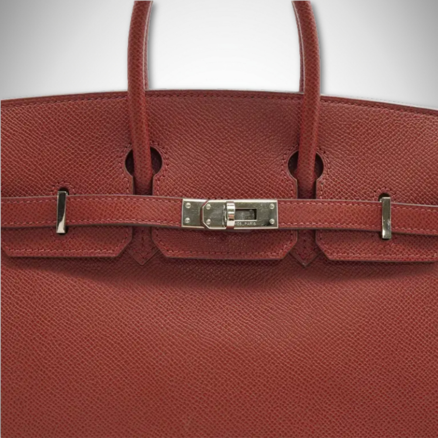 Hermès Birkin 25 Sienne Veau Epsom Palladium Hardware Square M (2009) thumbnail