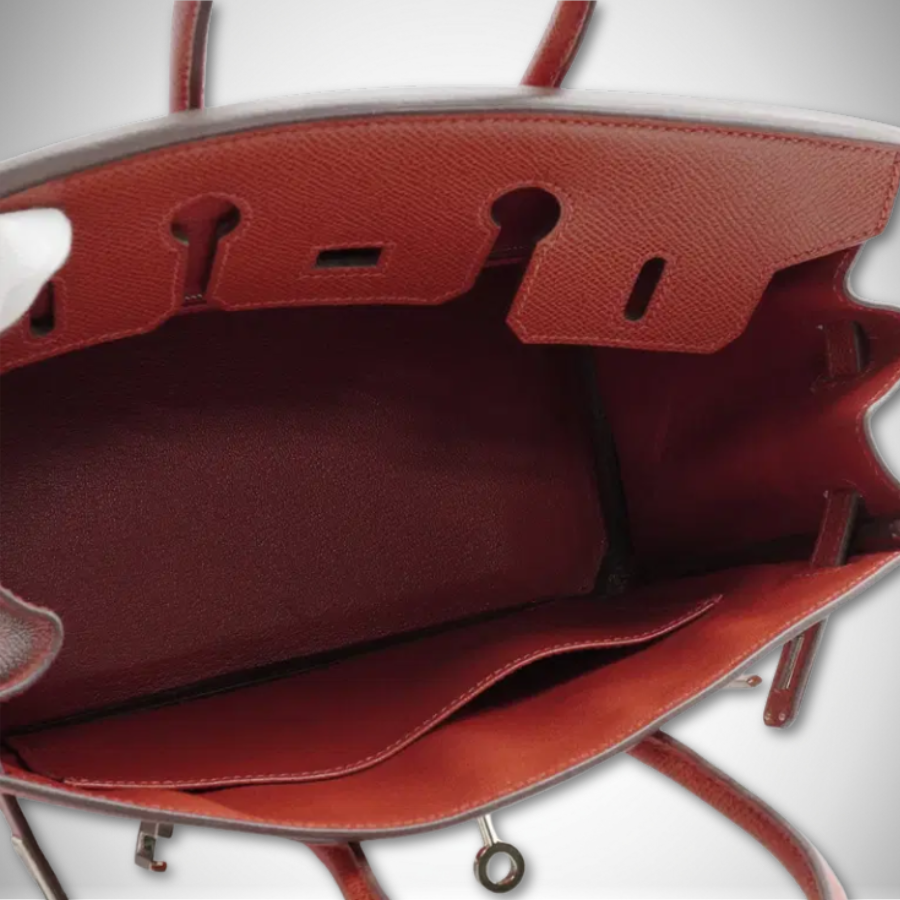 Hermès Birkin 25 Sienne Veau Epsom Palladium Hardware Square M (2009) thumbnail