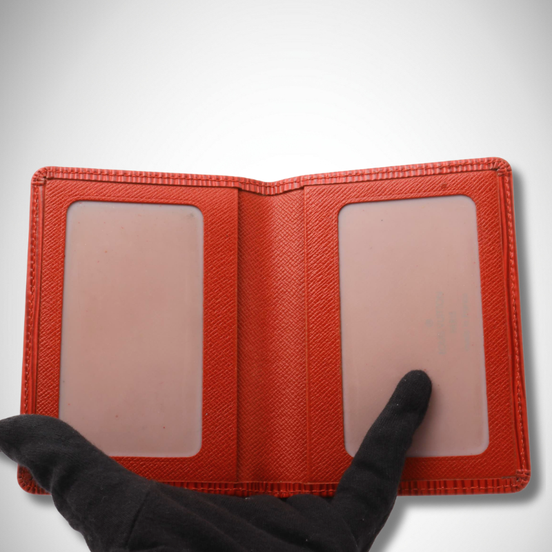 Louis Vuitton Porte 2 Cartes Vertical Pass Case in Red Epi Leather thumbnail