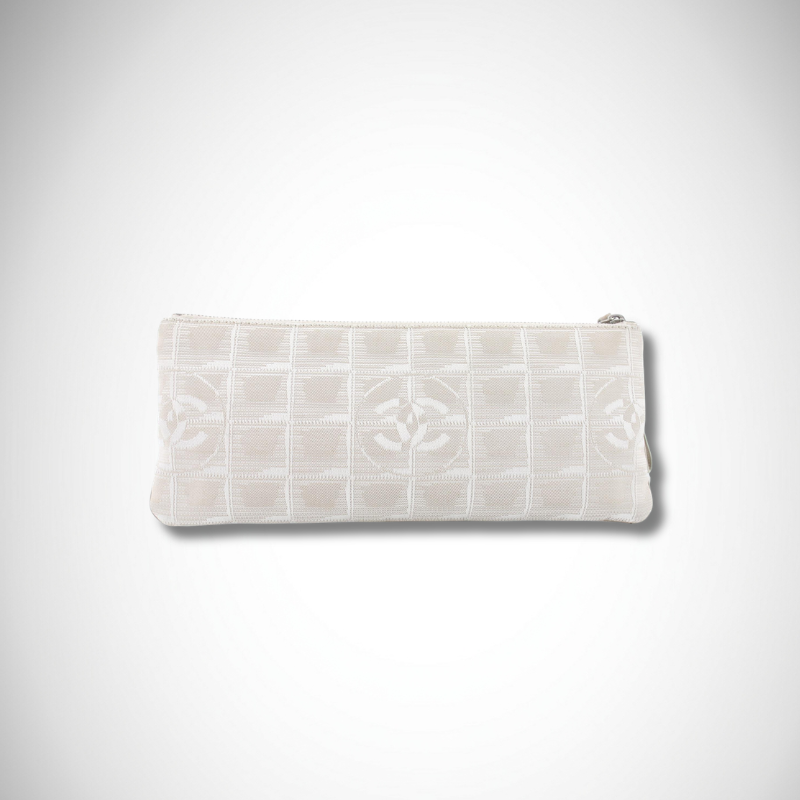 Chanel Travel Line Nylon Zip Wristlet in Beige alternate view