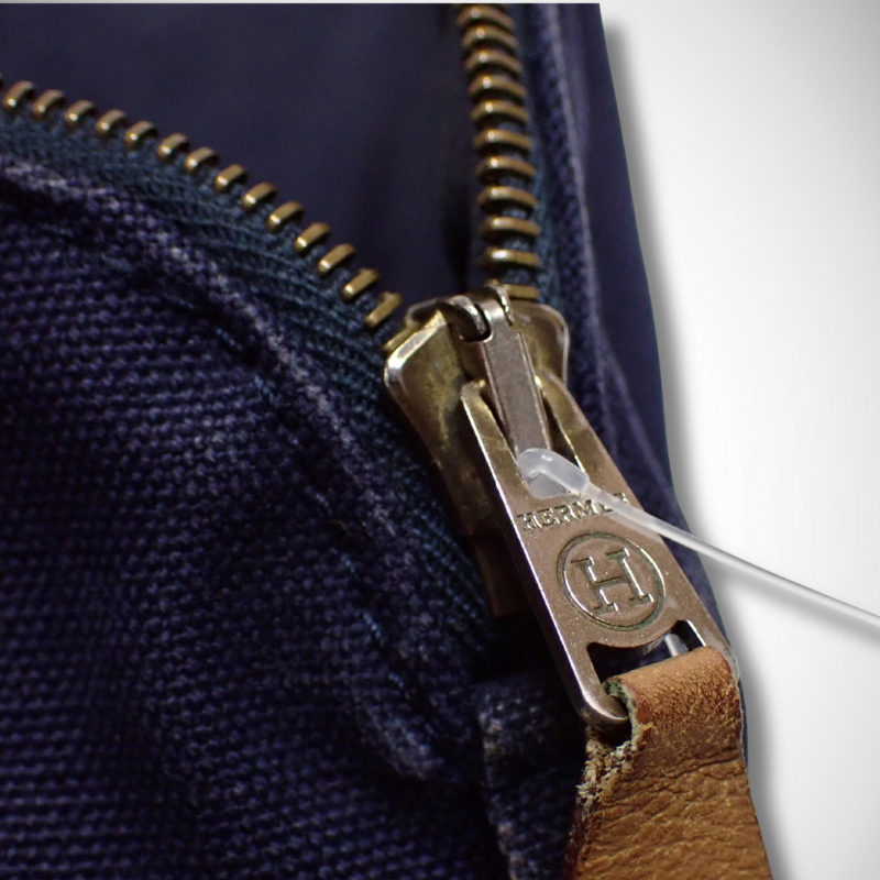 Hermès Bolide Pouch in Navy Blue and Brown thumbnail