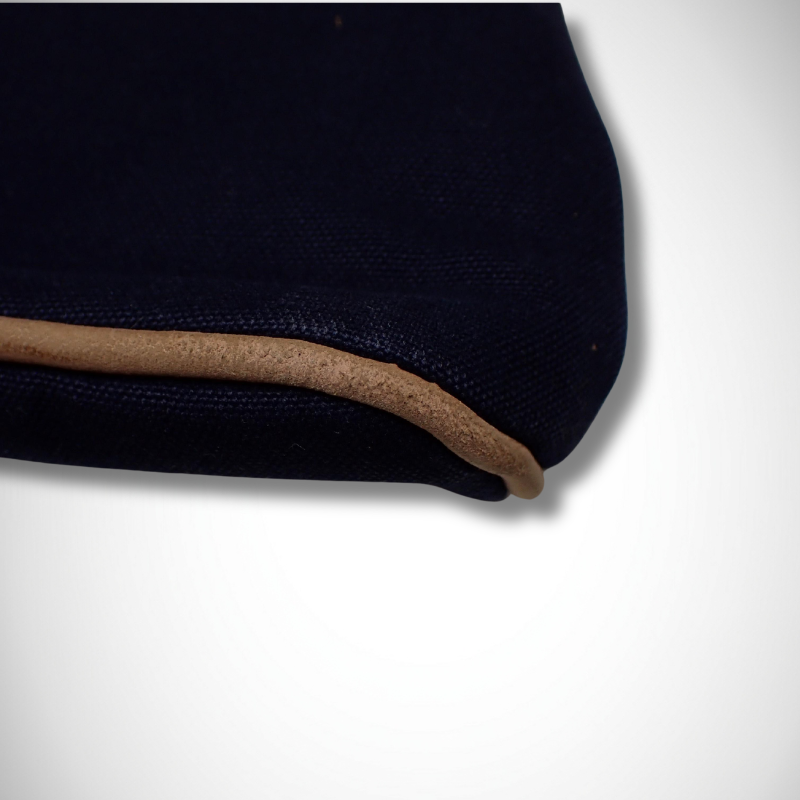 Hermès Bolide Pouch in Navy Blue and Brown thumbnail