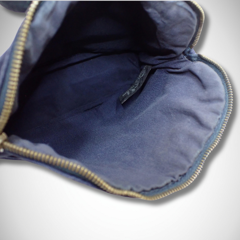 Hermès Bolide Pouch in Navy Blue and Brown thumbnail