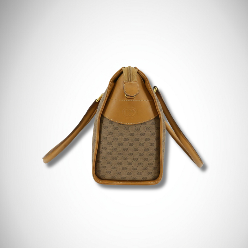Gucci Vintage Micro GG Canvas Top Handle Tote Bag alternate view