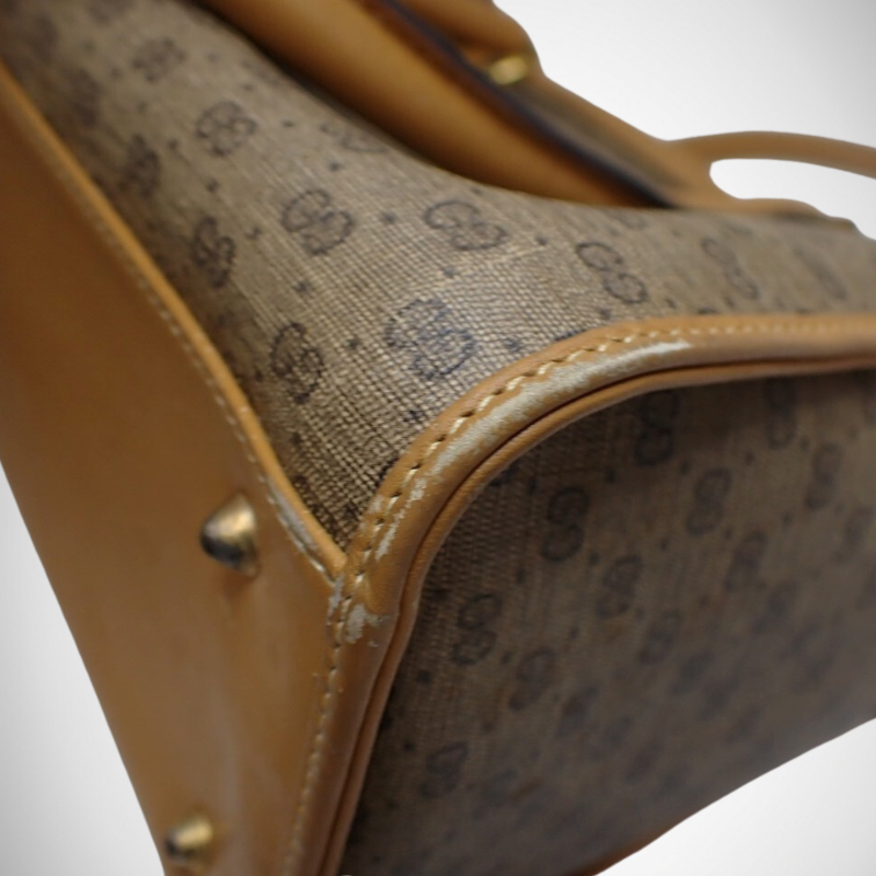 Vintage Gucci Micro GG Canvas Top Handle Tote Bag thumbnail