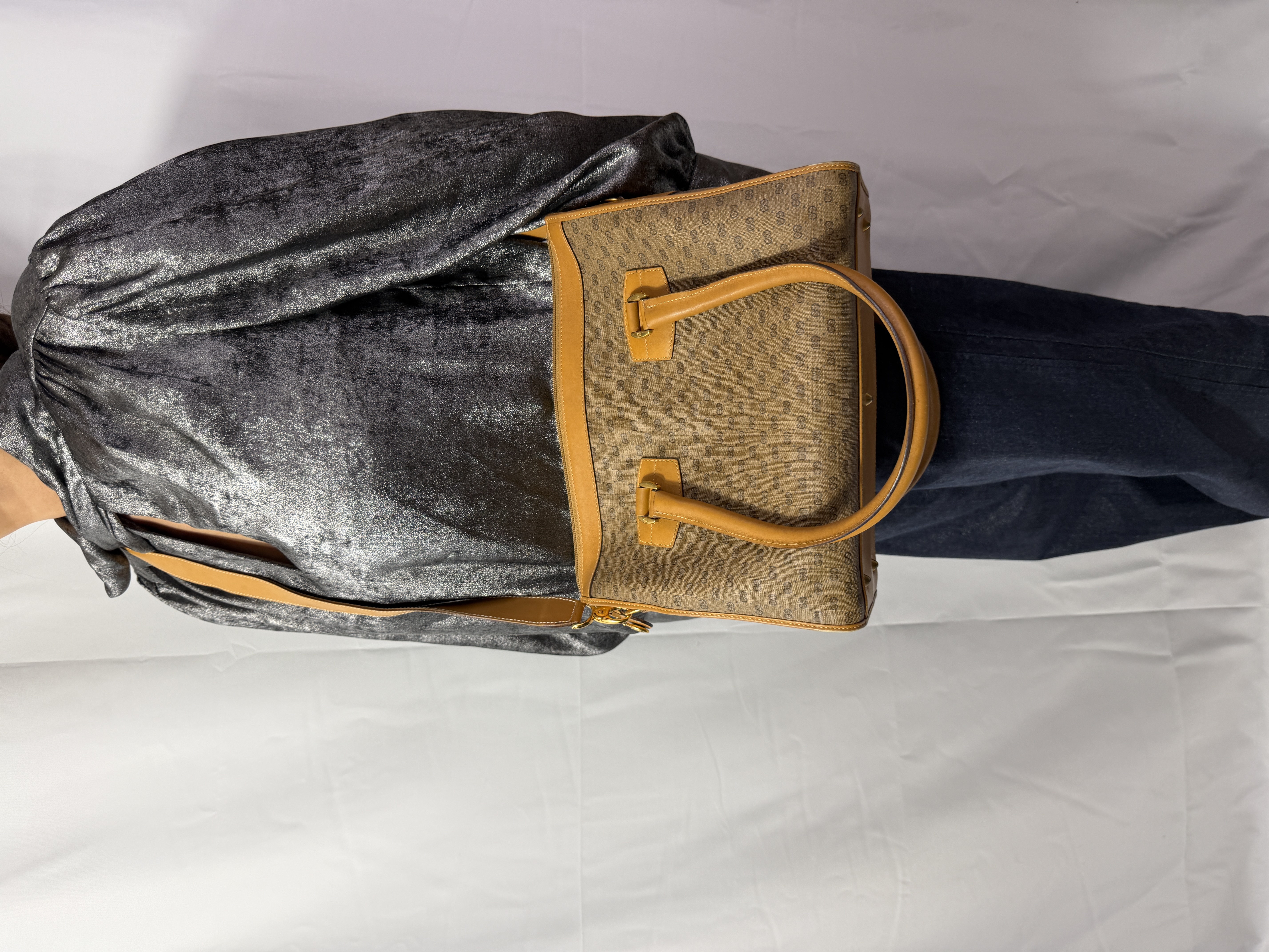 Vintage Gucci Micro GG Canvas Top Handle Tote Bag thumbnail