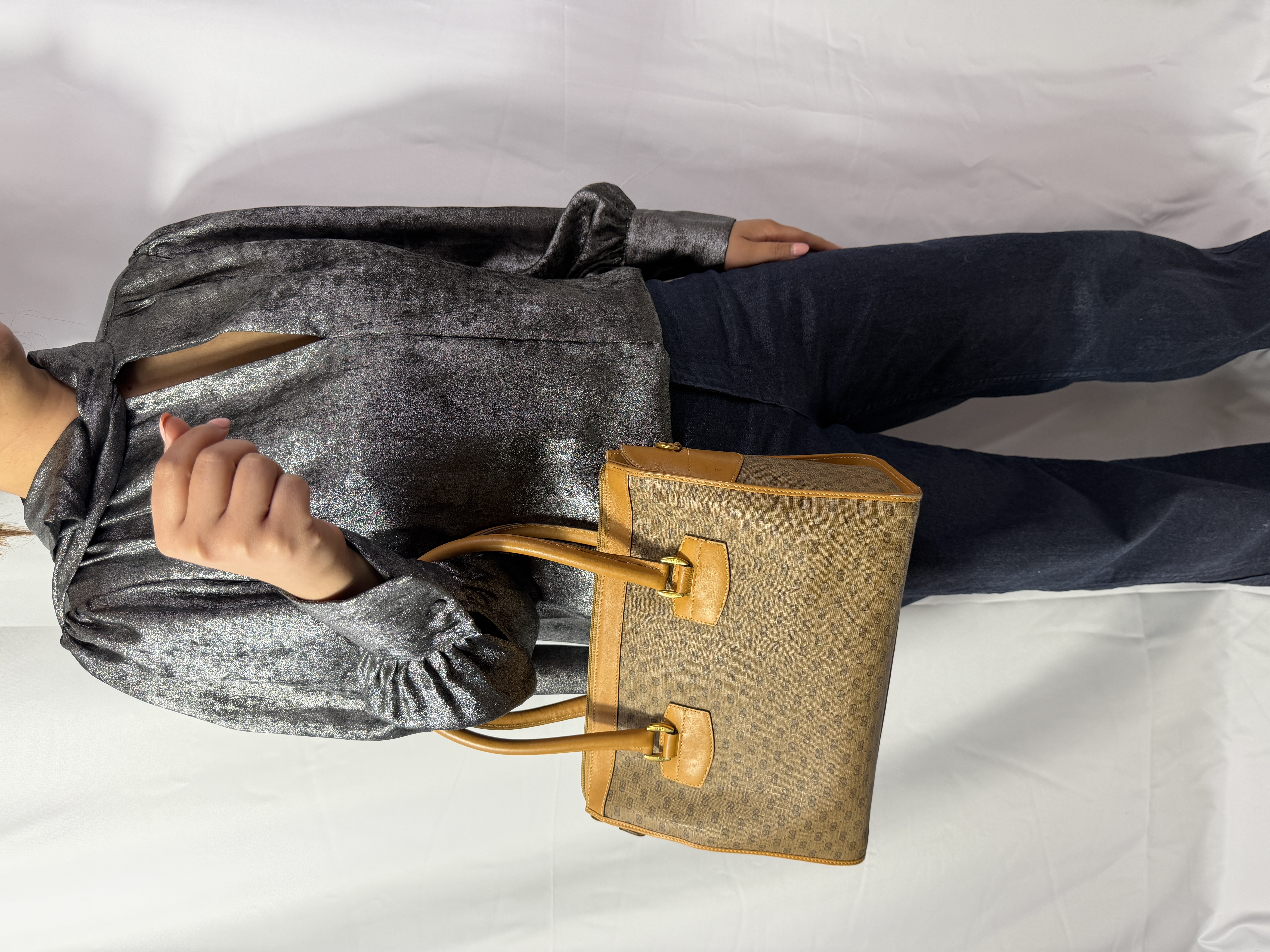 Vintage Gucci Micro GG Canvas Top Handle Tote Bag thumbnail