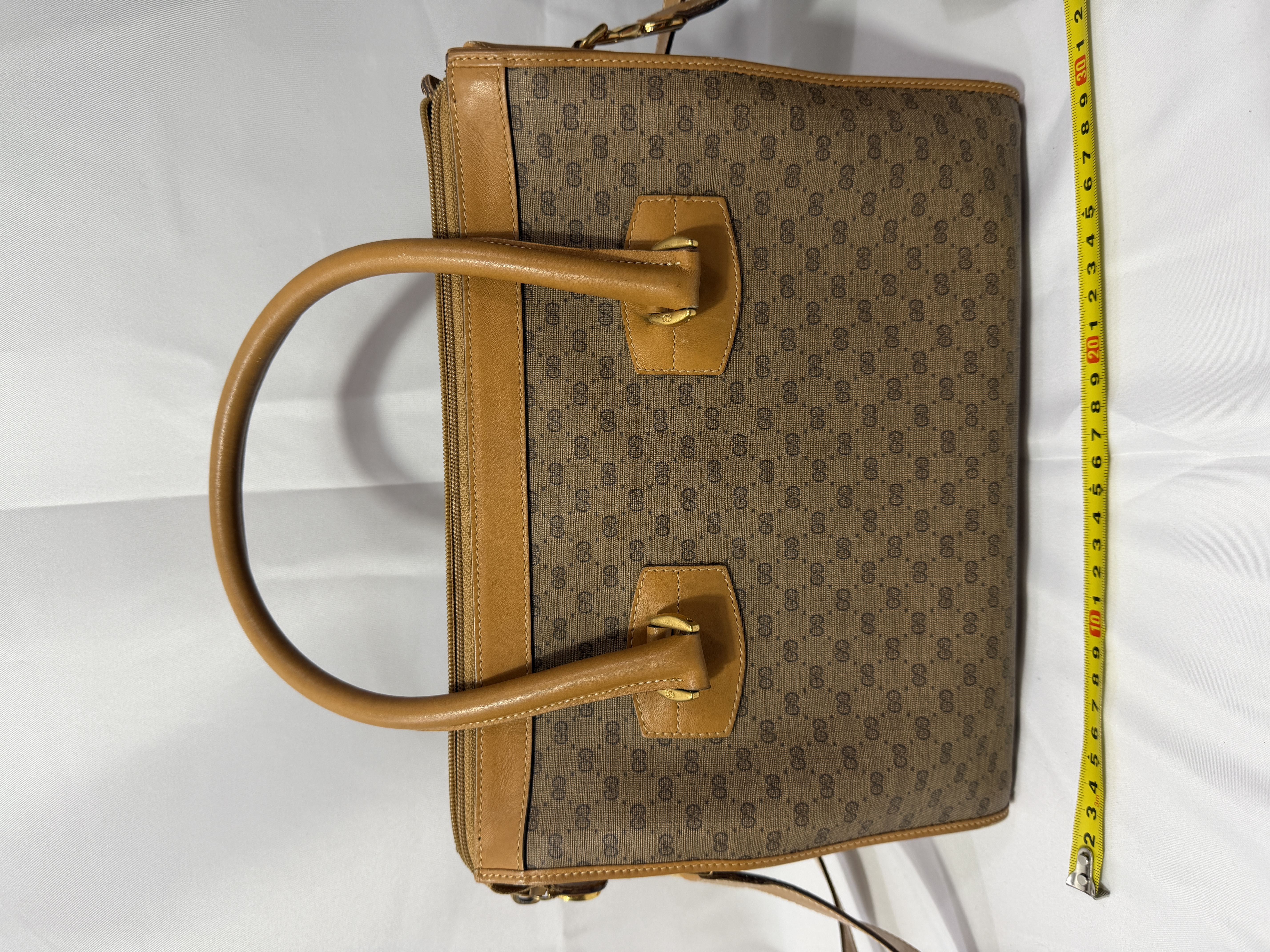 Vintage Gucci Micro GG Canvas Top Handle Tote Bag thumbnail