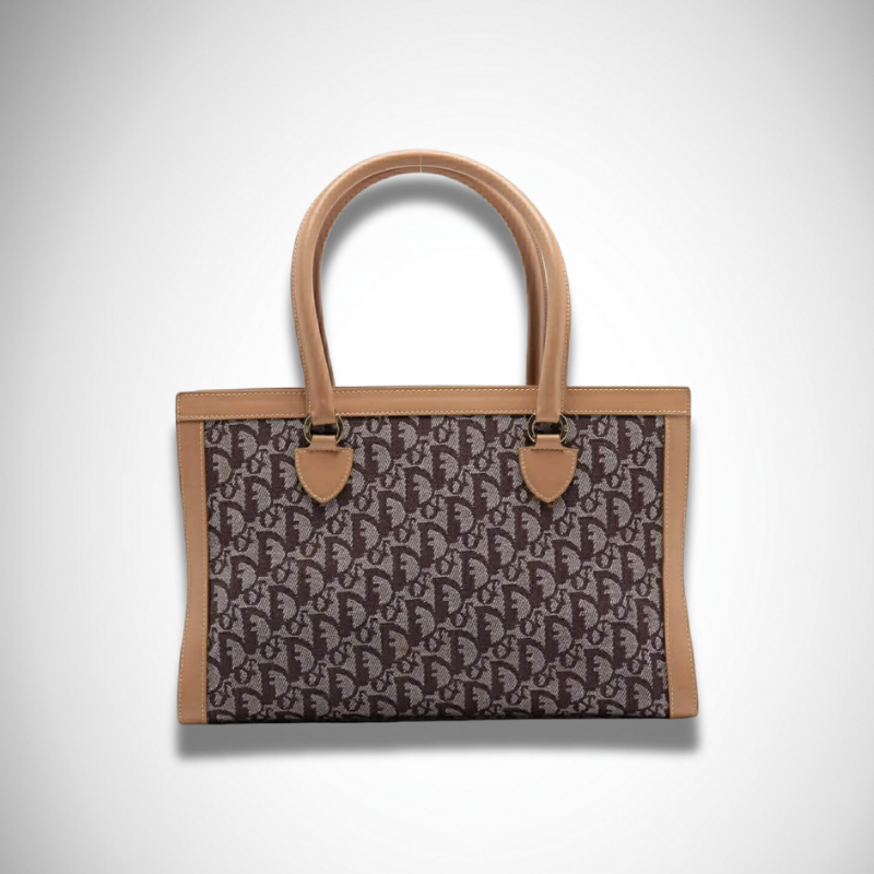 Christian Dior Vintage Diorissimo Trotter Canvas Double Pocket Tote Bag alternate view