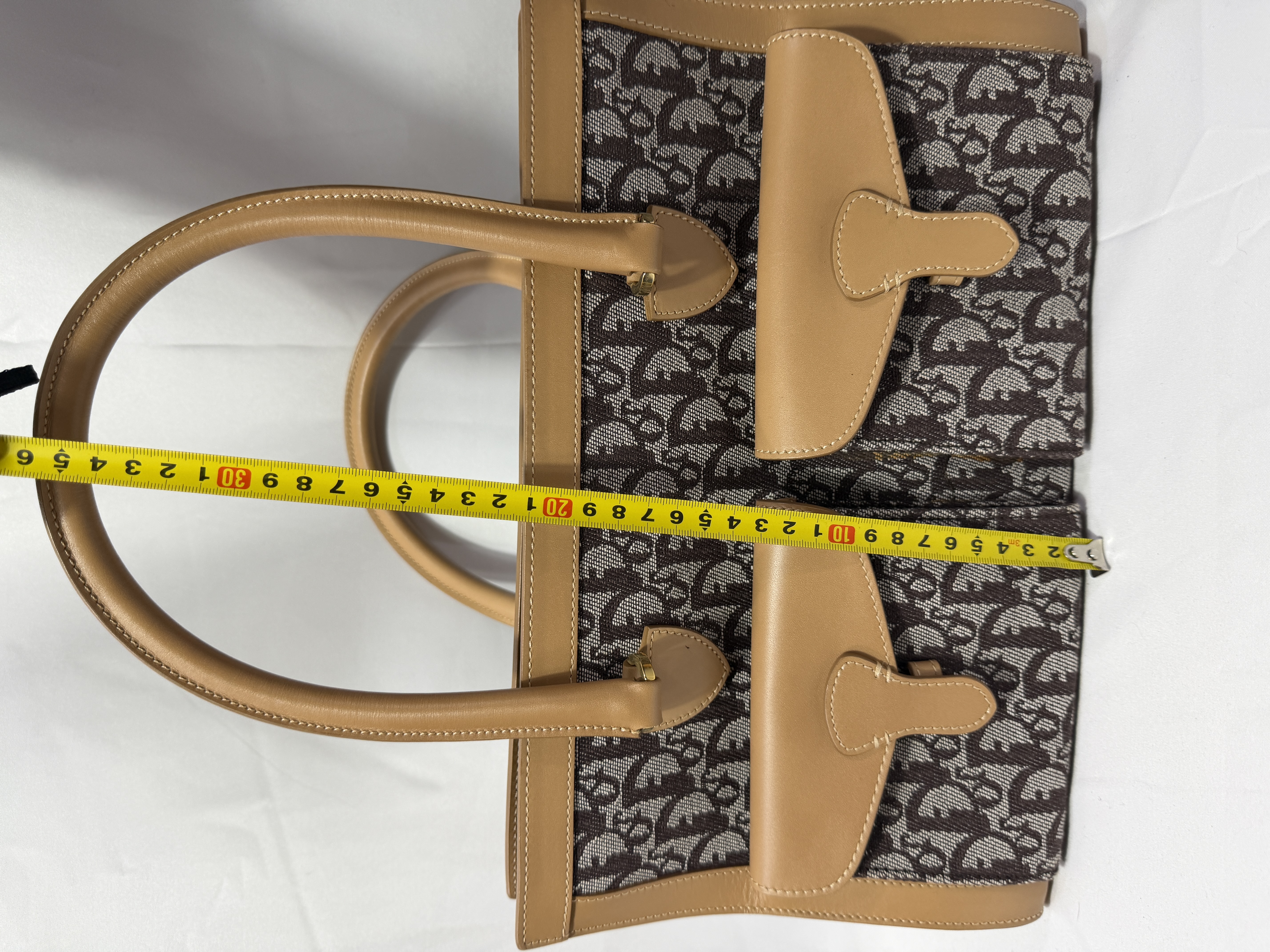 Christian Dior Vintage Diorissimo Trotter Canvas Double Pocket Tote Bag thumbnail