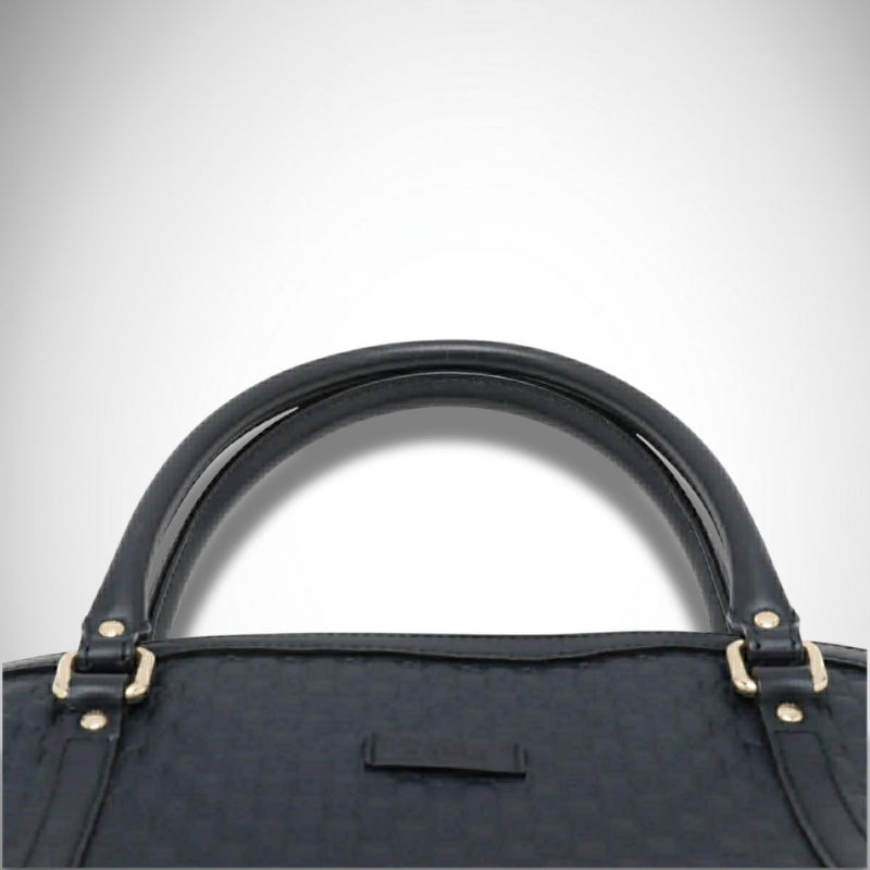 Gucci Micro Guccissima Leather 2 Way Tote Bag Navy Blue 449657 thumbnail
