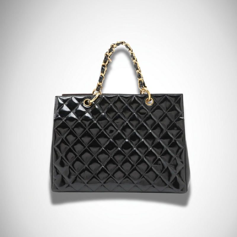 Chanel Patent Leather Grand Shopping Tote (GST) Matelassé alternate view