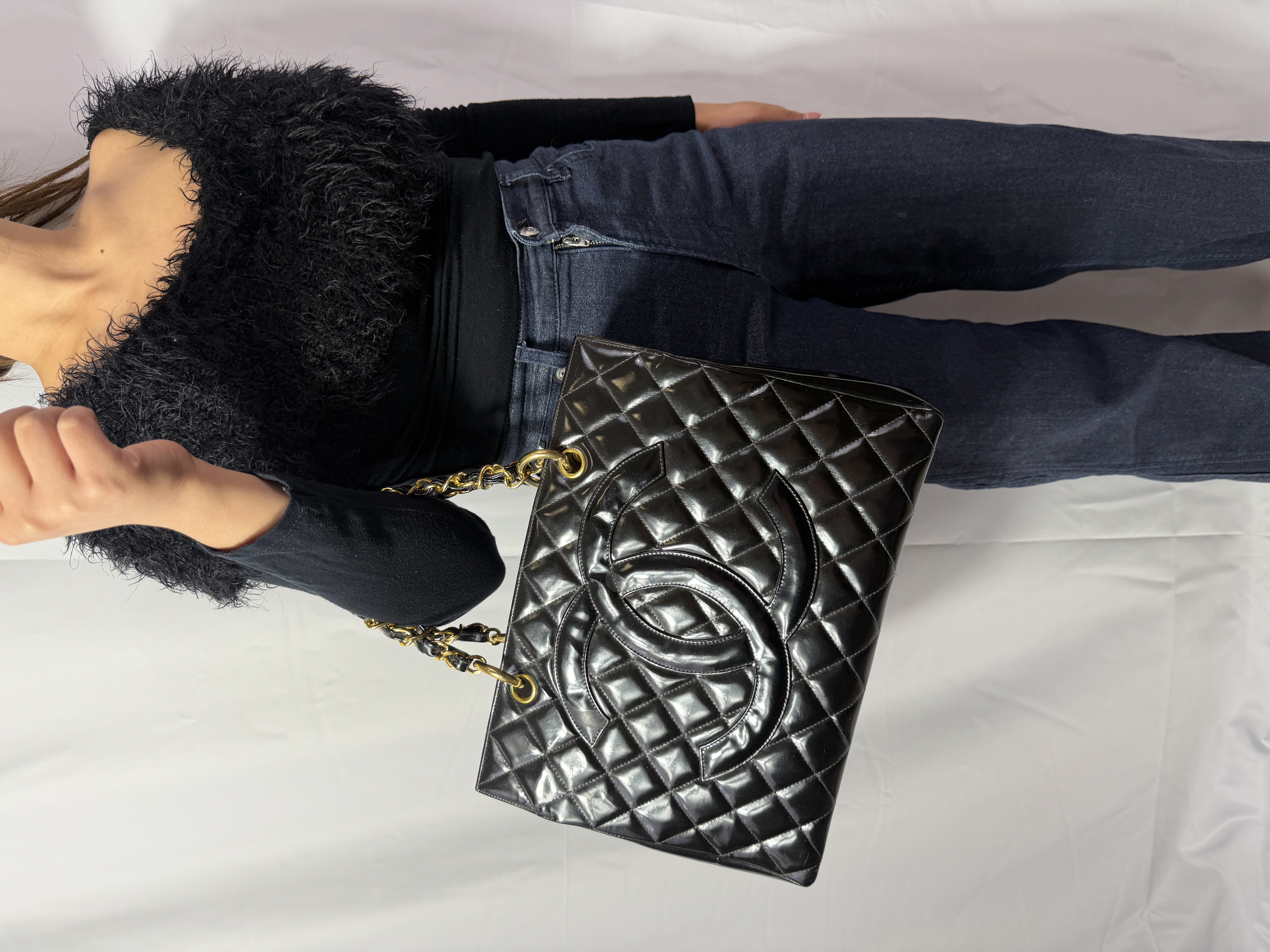 Chanel Patent Leather Grand Shopping Tote (GST) Matelassé thumbnail