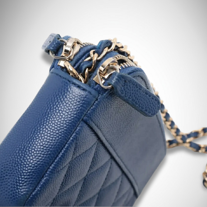 Chanel Caviar Quilted Small Clutch in Light Blue thumbnail