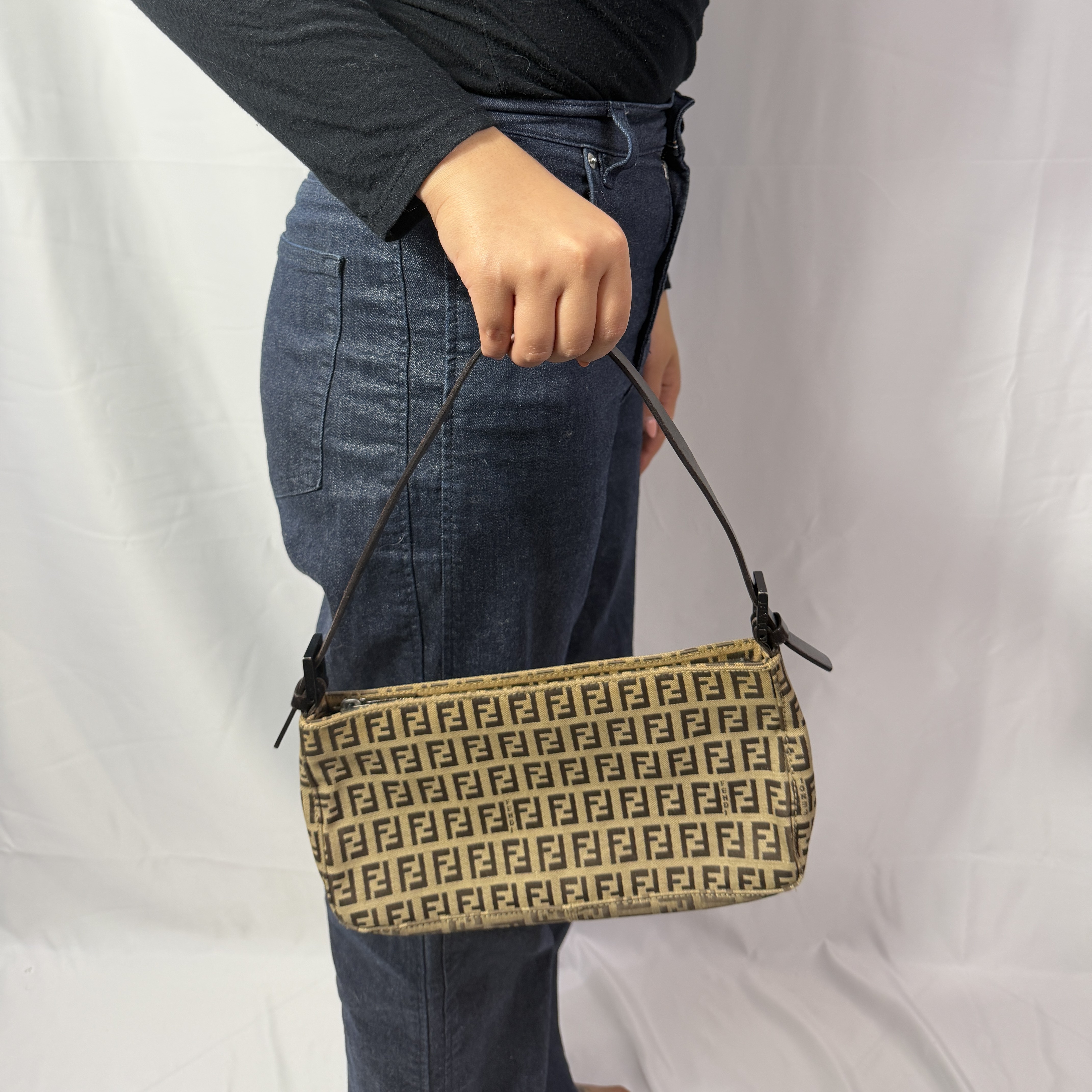 Fendi Zucchino Shoulder Bag thumbnail