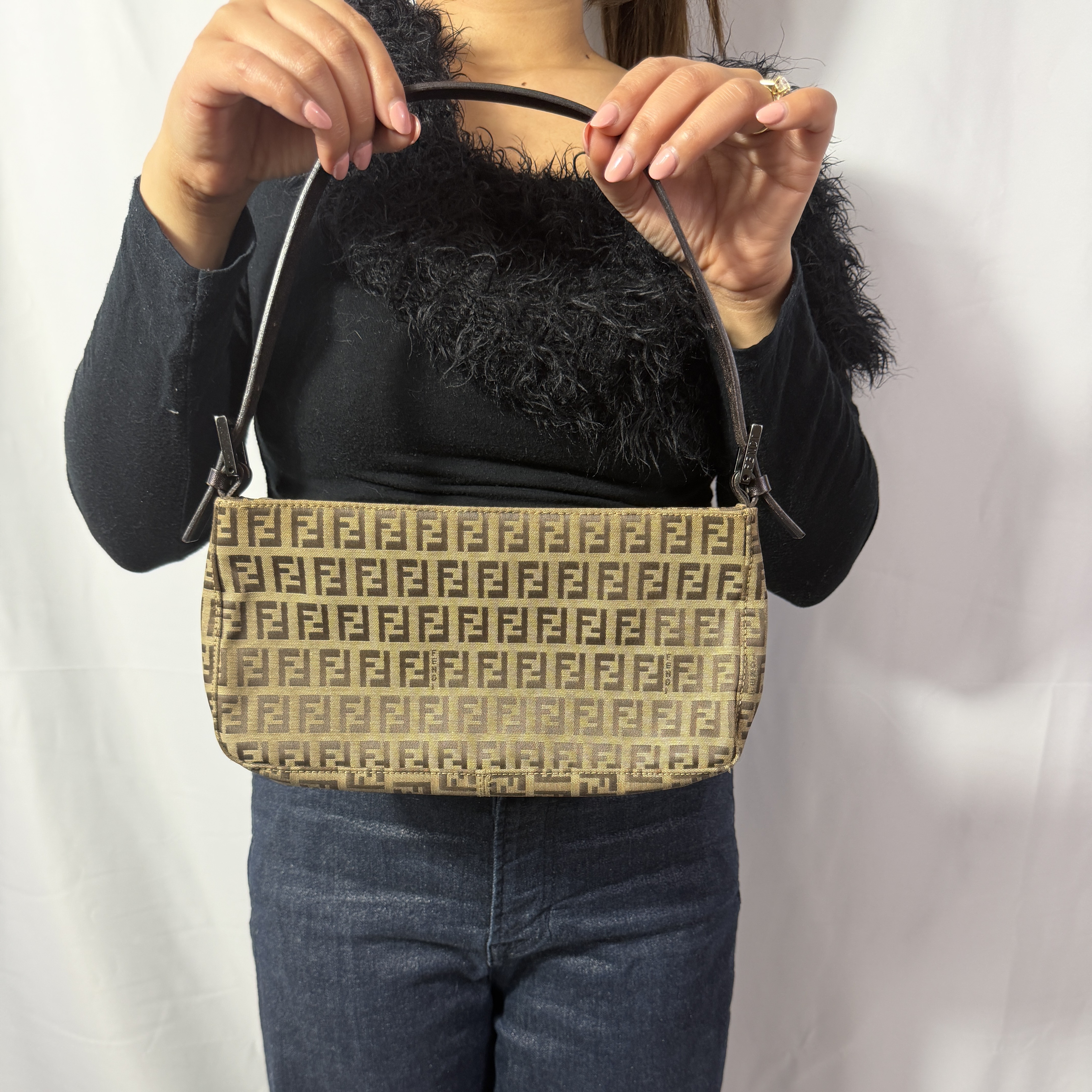 Fendi Zucchino Shoulder Bag thumbnail