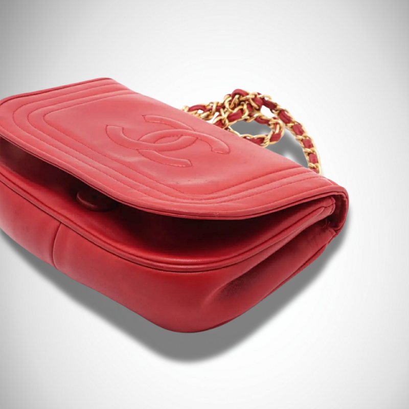 Chanel Caviar Quilted Timeless CC Shoulder Bag in Red thumbnail