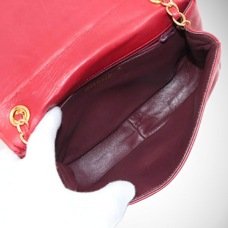 Chanel Caviar Quilted Timeless CC Shoulder Bag in Red thumbnail