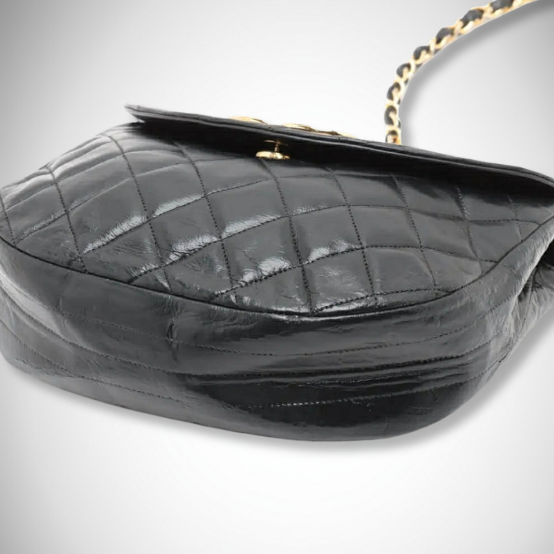 Chanel Vintage Matelassé Round Flap Bag thumbnail